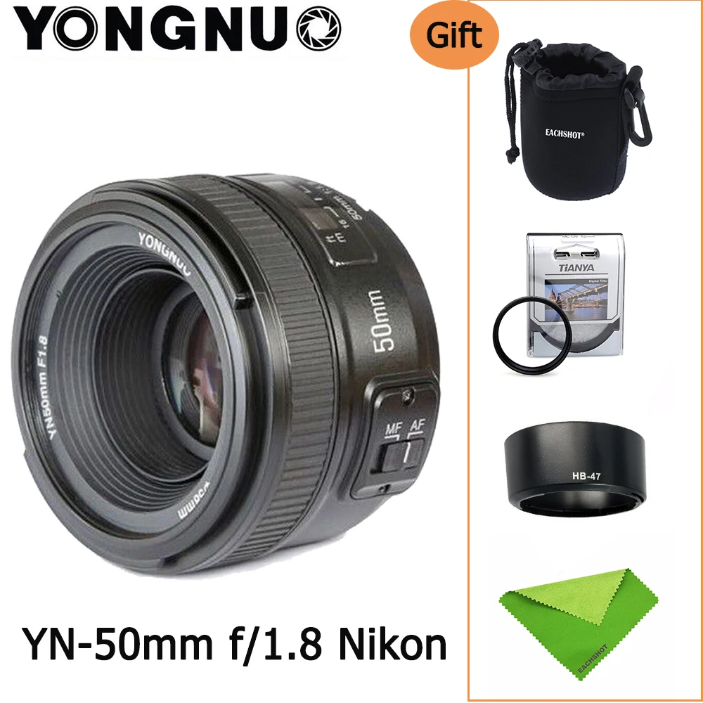 Объектив YONGNUO YN 50 мм F1.8 AF 1:1 8 стандартный основной объектив с большой апертурой и