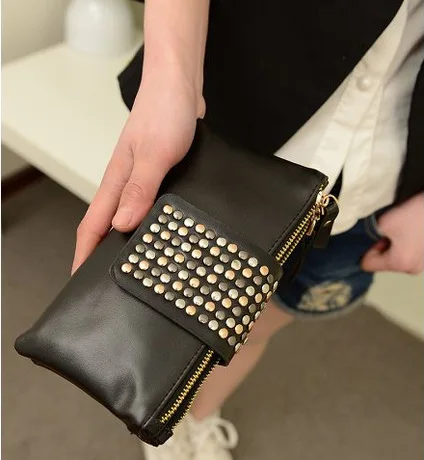 Ужин сумка 2017 Корейская версия Новинка дамская сумочка с заклепками сумки цветы высокого качества Модные