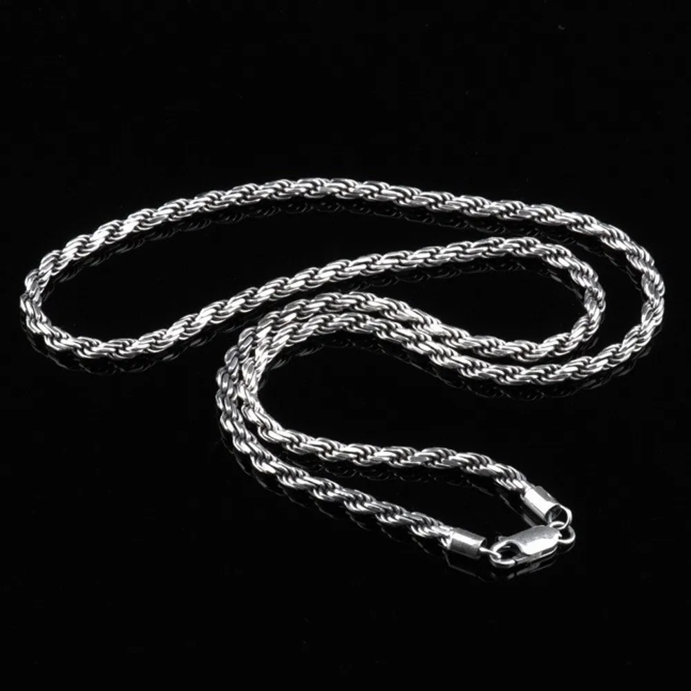 Серебряное ожерелье BOCAI из конопляной веревки