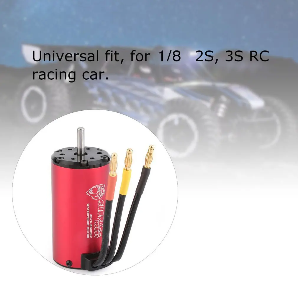 SURPASS HOBBY KK 4076 2000KV безсенсорный бесщеточный двигатель 2S 3S 4S для 1:8 RC Drift Racing Car Waterproof