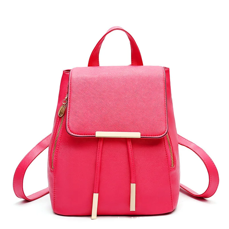 

Women Drawstring Flip Backpack , 11 Inch Pu Leather Female School Bag , Girls Travel Bag Purse