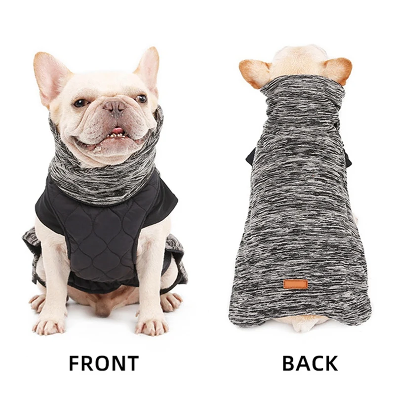 Одежда для собак маленьких зимняя теплая Двусторонняя куртка без рукавов