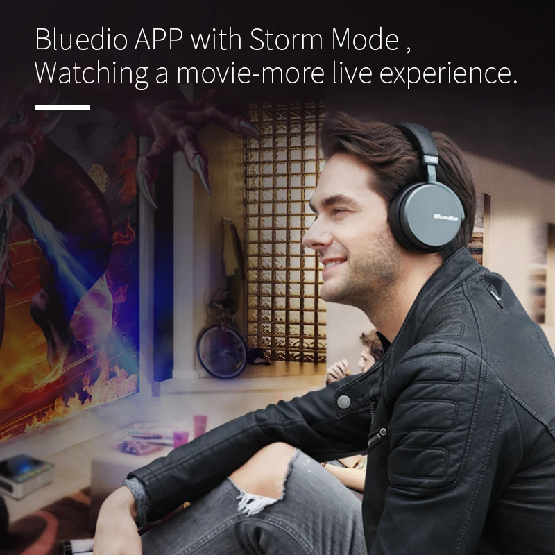 Bluedio V2 профессиональные Bluetooth 5,0 наушники Смарт распознавание лица Беспроводная гарнитура подходит для DJ сцены 18 Ч время музыки