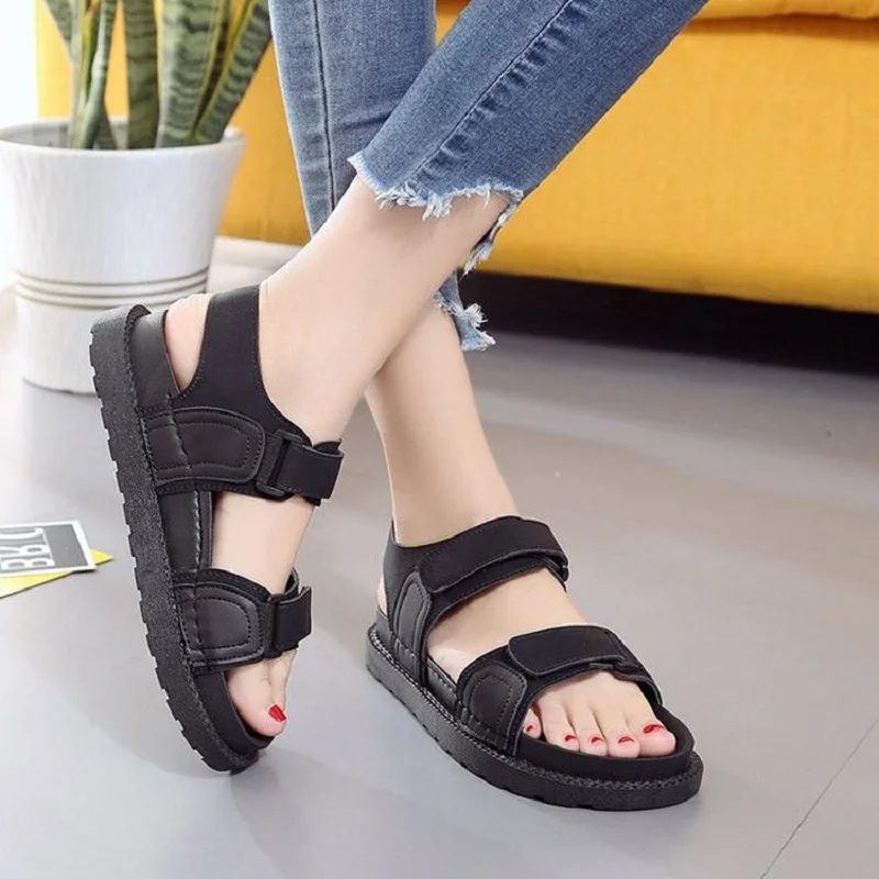 Children's ladies sandals summer new buckle round head fish mouth junior high school students female | Обувь