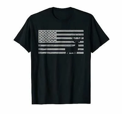 Рубашка с американским флагом рубашка для охоты оленем подарок футболка унисекс