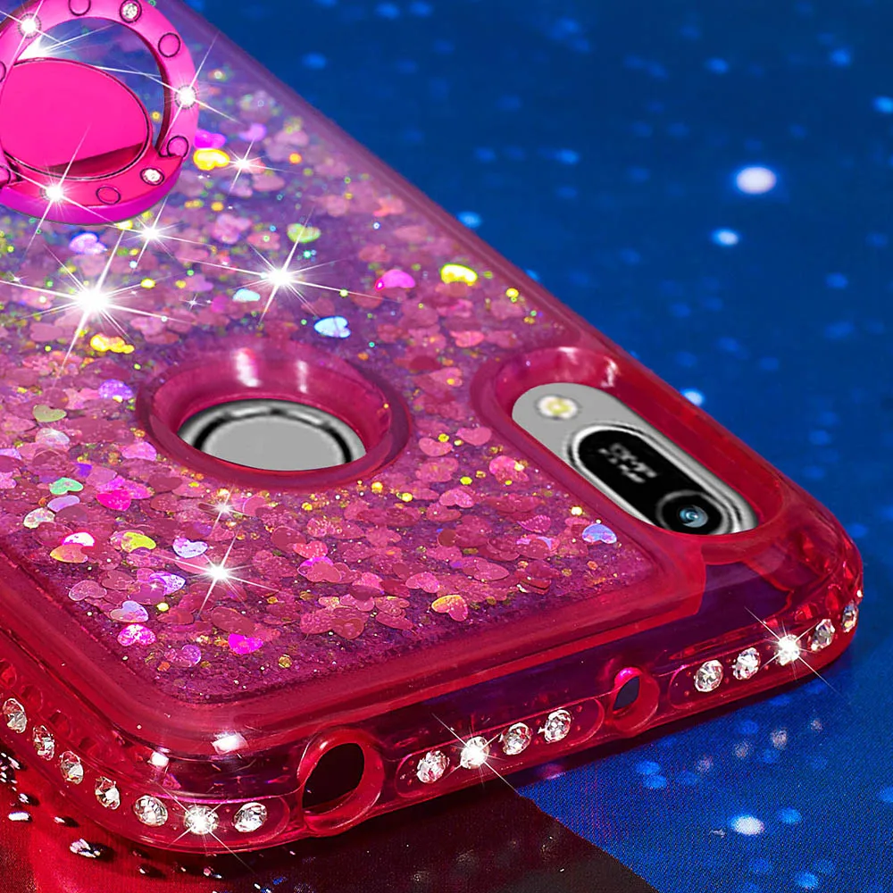 Градиентный блестящий чехол с сыпучим песком для Huawei Honor 7A 8A 10i 10 Lite