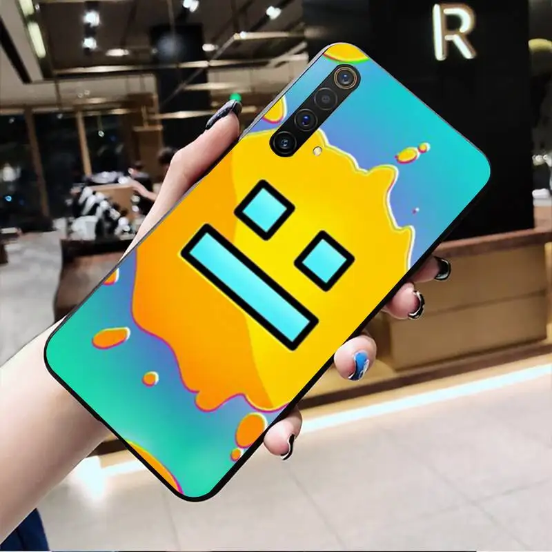 hotcashop hot game geometry dash phone case for oppo realme 6 pro realme c3 5 pro c2 reno2 z a11x xt free global shipping