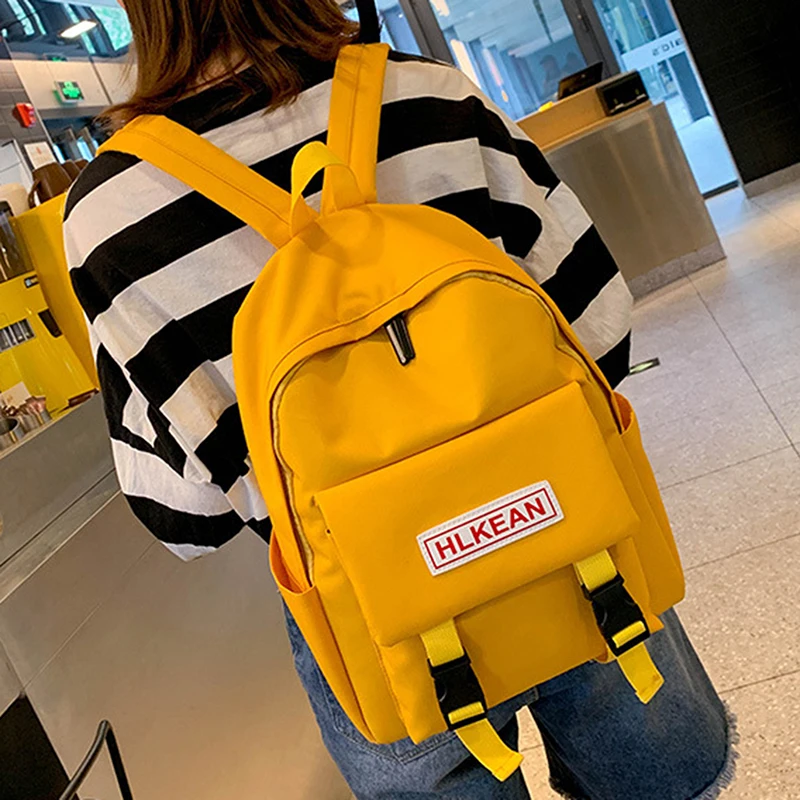 

2022 Backpack Women Backpack Fashion Women Shoulder Bag solid color School Bag For Teenage Girl Children Backpacks Travel Bags