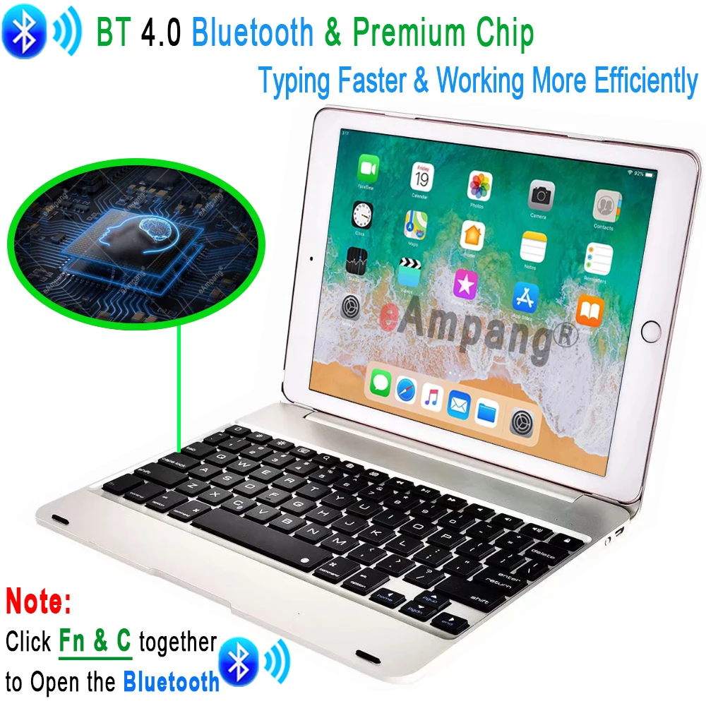 Умный чехол с клавиатурой для Apple iPad 9 7 2018 2017 5th 6th Generation Air 1 2 Air1 Air2 5 6 Pro A1893 A1954 A1822 Mini 3