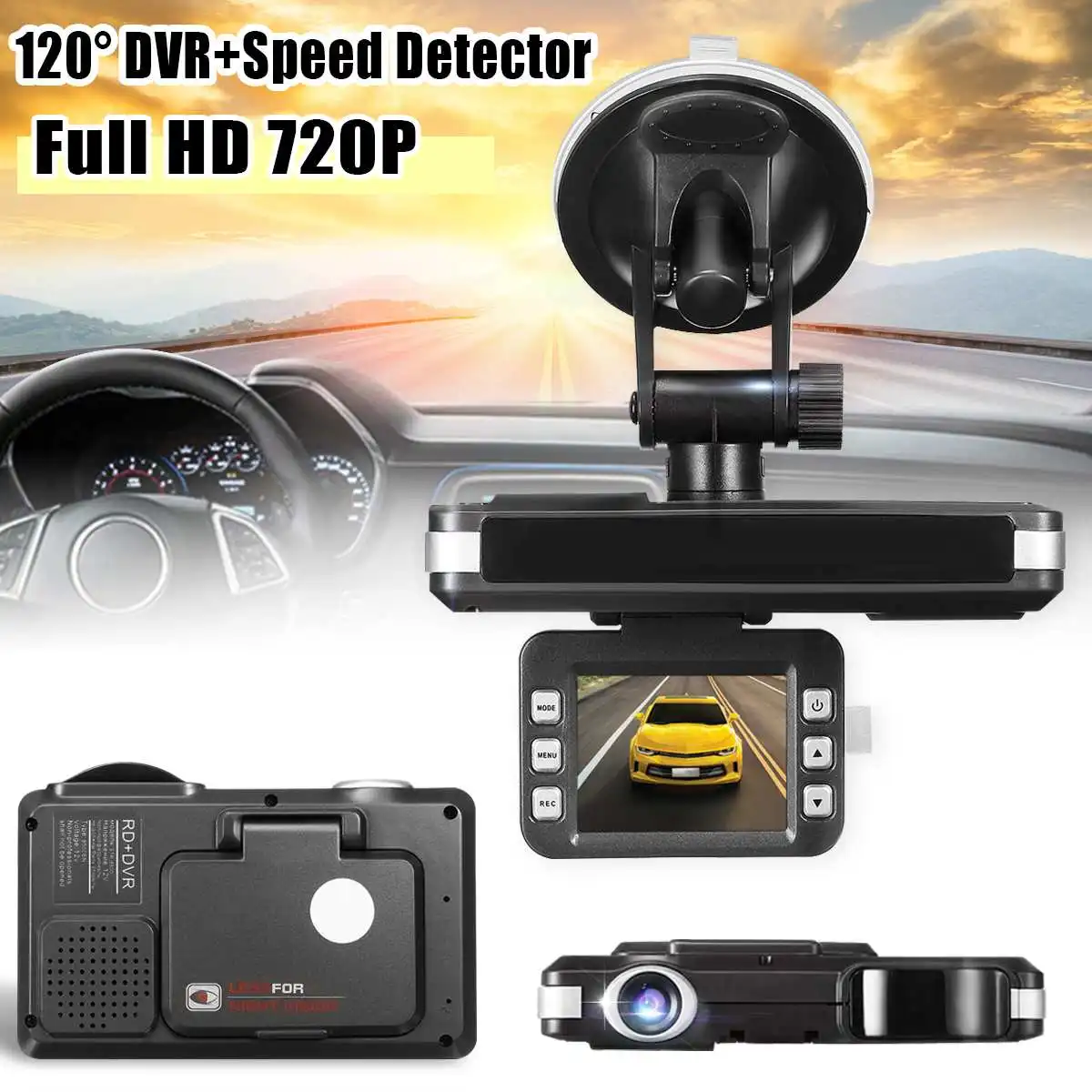 Профессиональная 2 в 1 HD Автомобильная приборная панель DVR камера