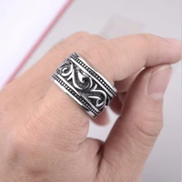 viking pirate fish hook pattern ring new vintage mens ring metal silver plated retro ring accessories party jewelry