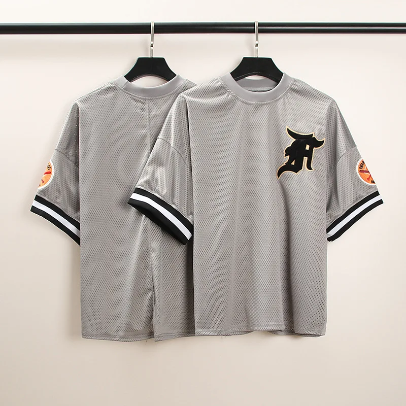 Футболка Мужская/женская с коротким рукавом брендовая сетчатая тенниска круглым