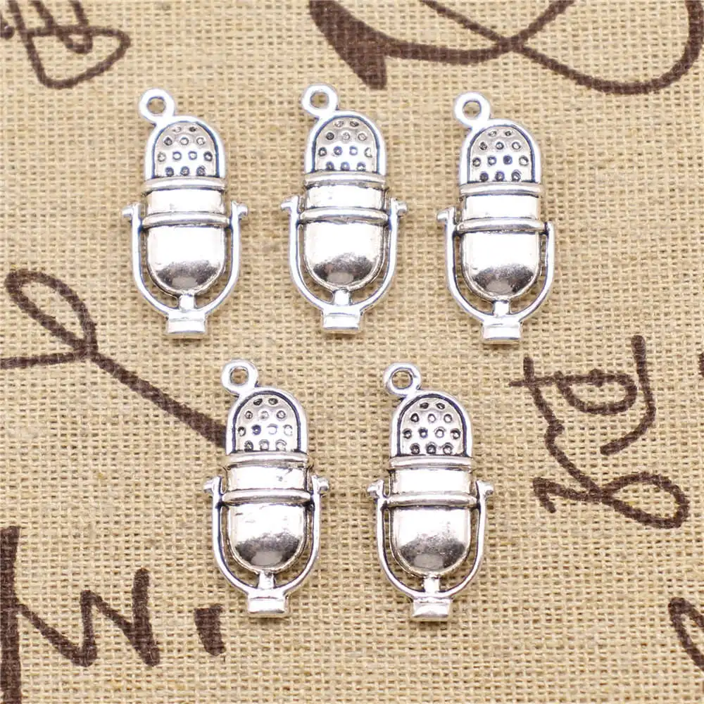 

10 шт., подвески для микрофона, 26 х13 мм