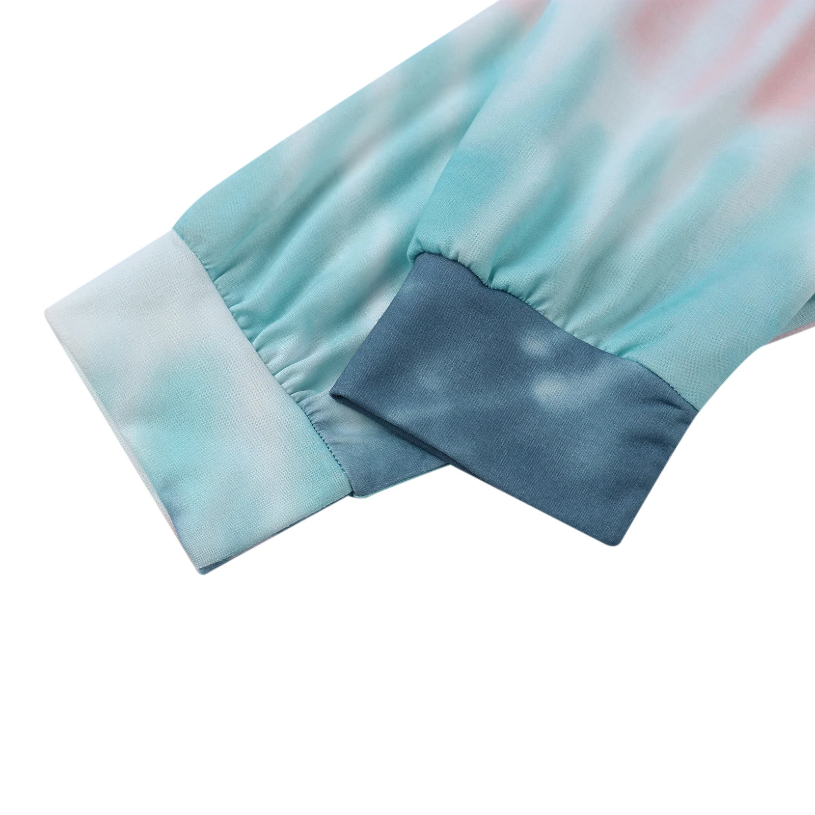 

Women Casual Plus Size Hoodies Color Block Tie Dye Gradient Long Sleeve Pullover Sweatshirts Tops