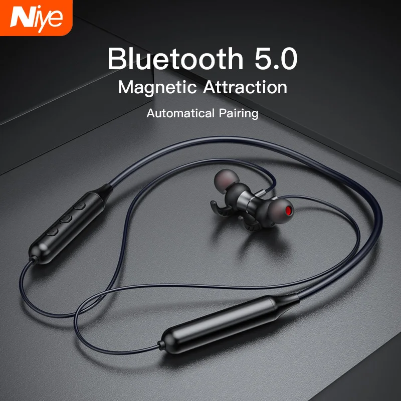 Bluetooth наушники TWS с шейным ободом спортивные беспроводные магнитные