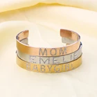 2020 Новый именной браслет на заказ, женский браслет на заказ с датой, Детский Открытый браслет из нержавеющей стали, подарок