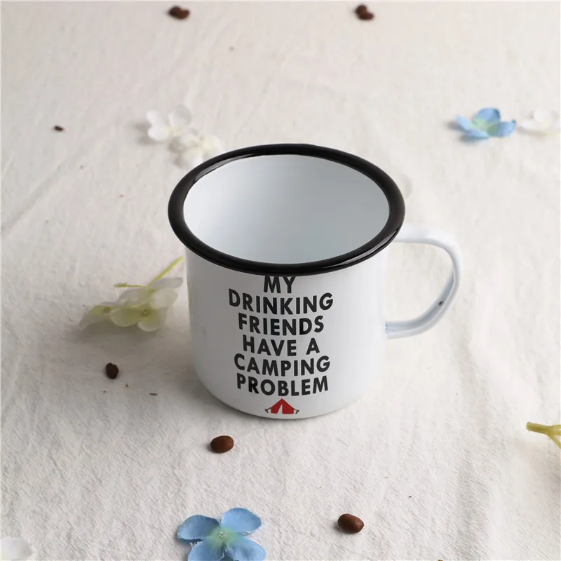 Экспортируется в Финляндию толстая эмалированная ретро-чашка уличная кружка