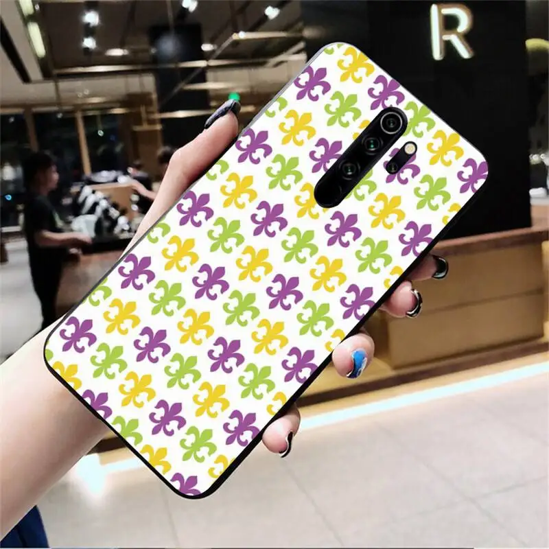 Чехол для телефона YJZFDYRM Fleur De Lis Gold Navy Redmi Note 9 8 8T 8A 7 6 6A Go Pro Max K20|Бамперы| |