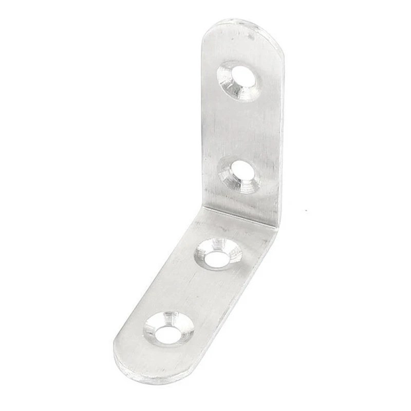 10pcs L Shape Stainless Steel Angle Fixed Bracket Joint Shelf Cabinet Right Support Connector Furniture Hareware Accessories |