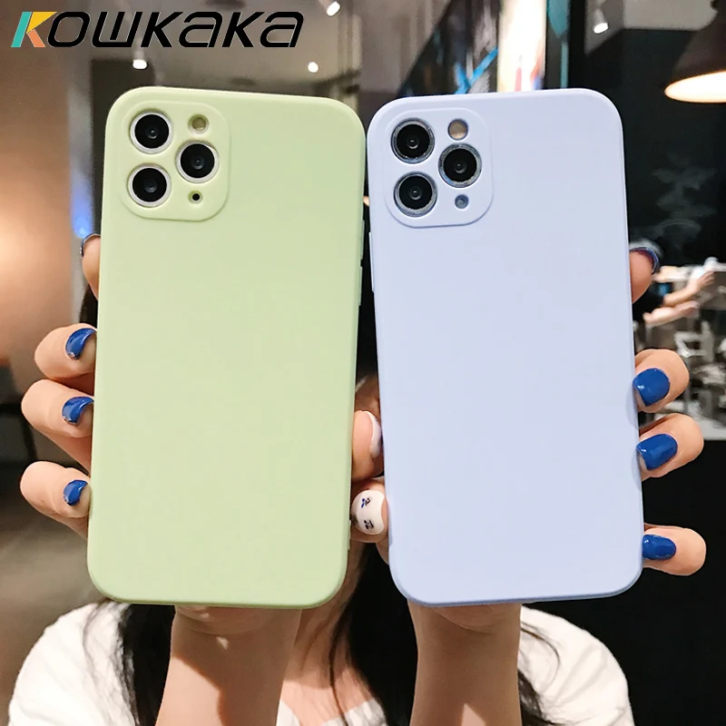 Оригинальный квадратный силиконовый чехол для iPhone 11 Pro Max X XR XS 6 6s 7 8 Plus SE 2020