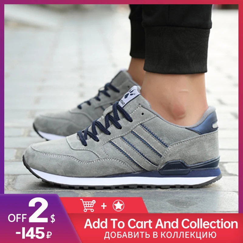 

Men Running Shoes Light Artificial Leather Sneakers New Autumn Comfort Spring Outdoor Breathable Casual Flats Sport Shoes Men