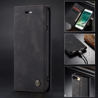 case for iphone 6 s plus multifunctional luxury matte magnetic flip vintage plain leather bumper phone cover for iphone 6s coque