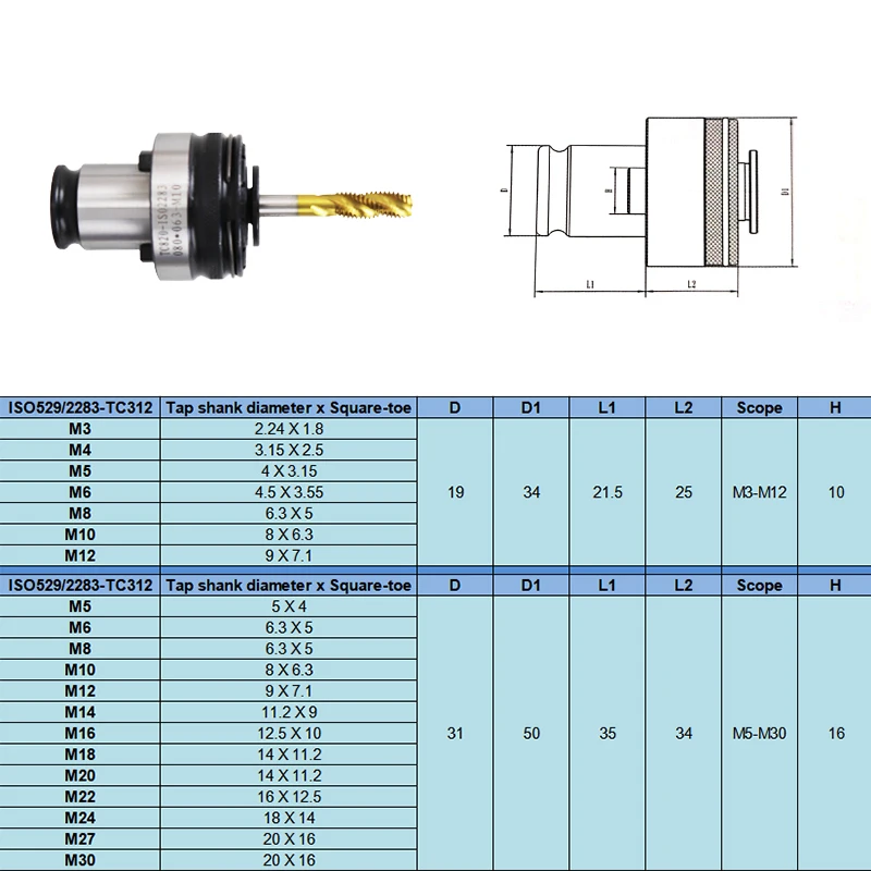 Цанговый патрон TC820 для токарного станка с ЧПУ 1 шт. защита от перегрузки стандарт