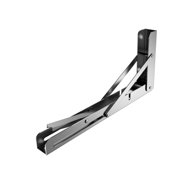 8 20inches2PCS треугольный складной угловой кронштейн тяжелая поддержка регулируемая