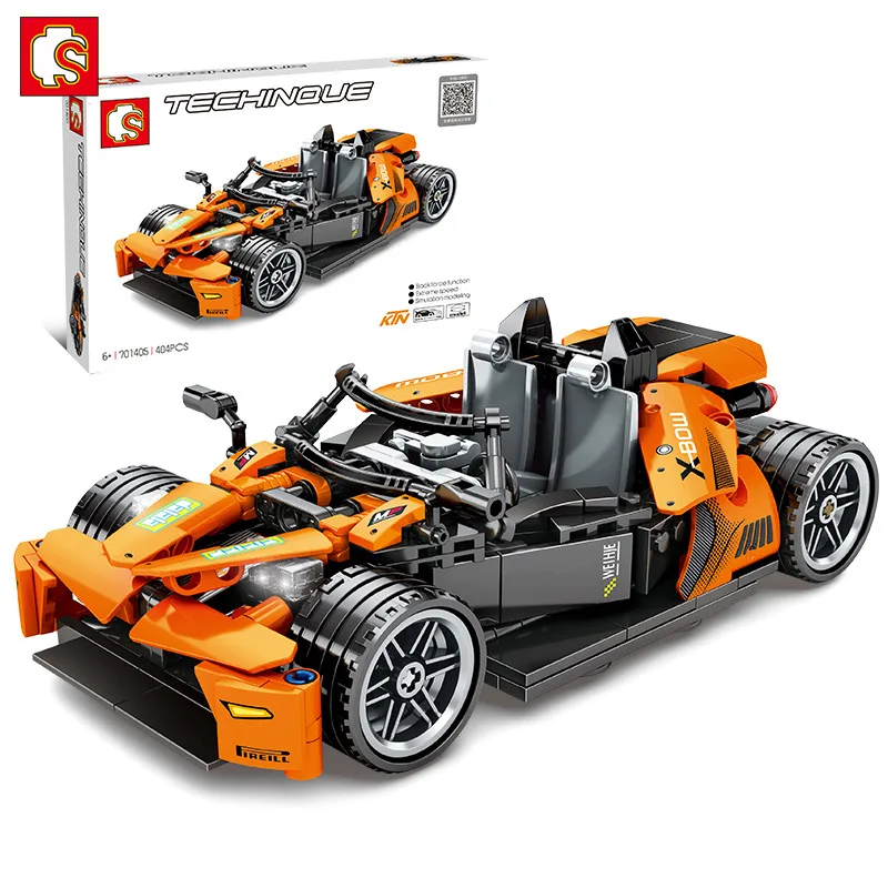 

SEMBO 404+PCS Pull Back Sports Car Building Blocks Creator City Technic Racing Vehicle Model Kids Educational Toys Gifts