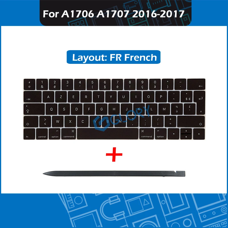 Новый набор ключей A1706 A1707 FR French макет для Macbook Pro Retina 13 &quot15&quot поздний 2016 Mid 2017 шапок
