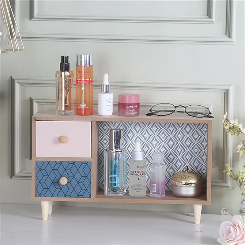 Деревянный ящик Рабочий стол Шкаф для хранения драгоценностей