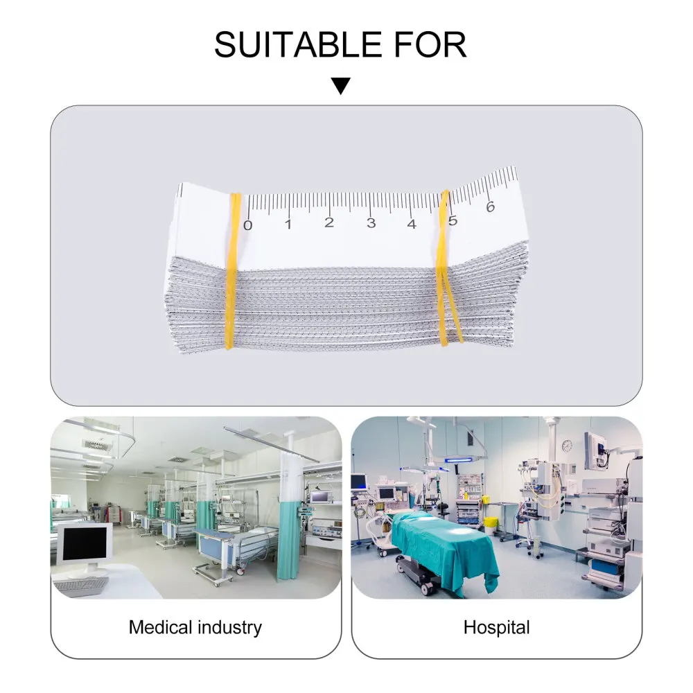 

100pcs Paper Measuring Tape Disposable Wound Measuring Rulers for Use