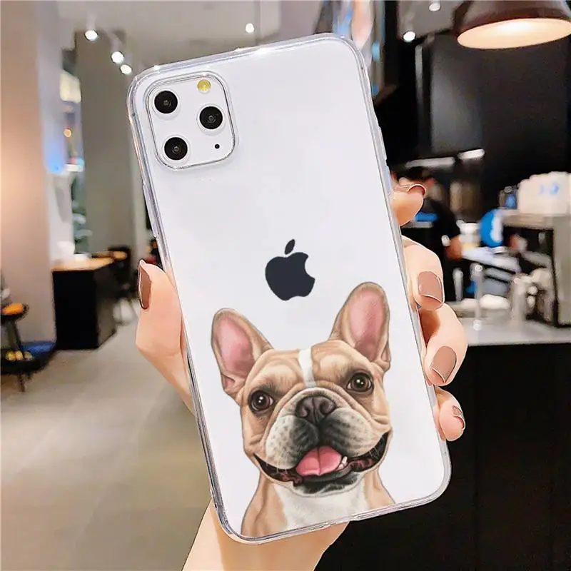 

cute funny cartoon dog Phone Case Transparent soft For iphone 5 5s 5c se 6 6s 7 8 11 12 plus mini x xs xr pro max