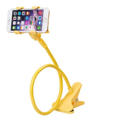 yellow Длинный ленивый держатель для телефона, подставка для телефона, 360 градусов, гибкая кровать, стол, подставка для мобильного телефона, Настольный зажим, кронштейн, крепление для iPhone 8, 7, 6S - Цвет: yellow