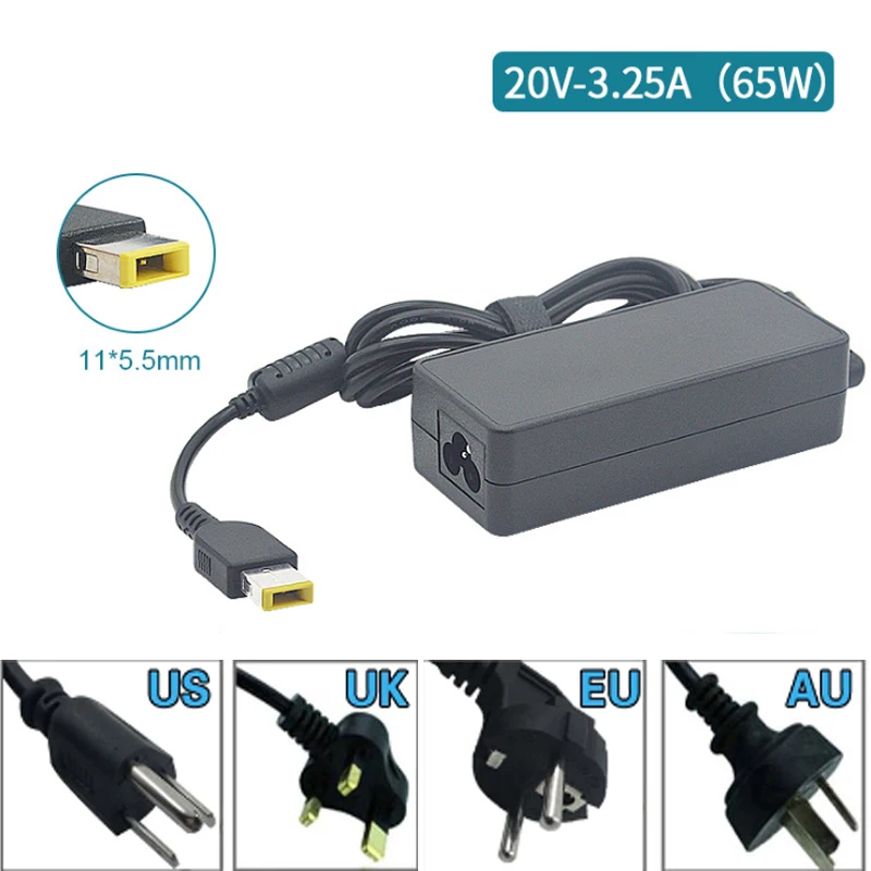 

Зарядное устройство для ноутбука Lenovo X1 Carbon E431 E531 S431 T440s T440 X230s X240 X240s G410 G500 G505, 20 в, 3,25 А, 65 Вт