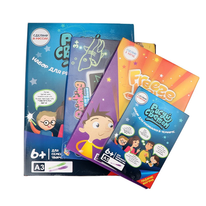 1 шт. обучающая игрушка доска для рисования планшет граффити A4 A5 светодиодный