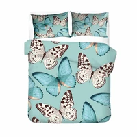 helengili 3d bedding set beautiful butterfly pattern print duvet cover set bedclothes with pillowcase bed set home textiles