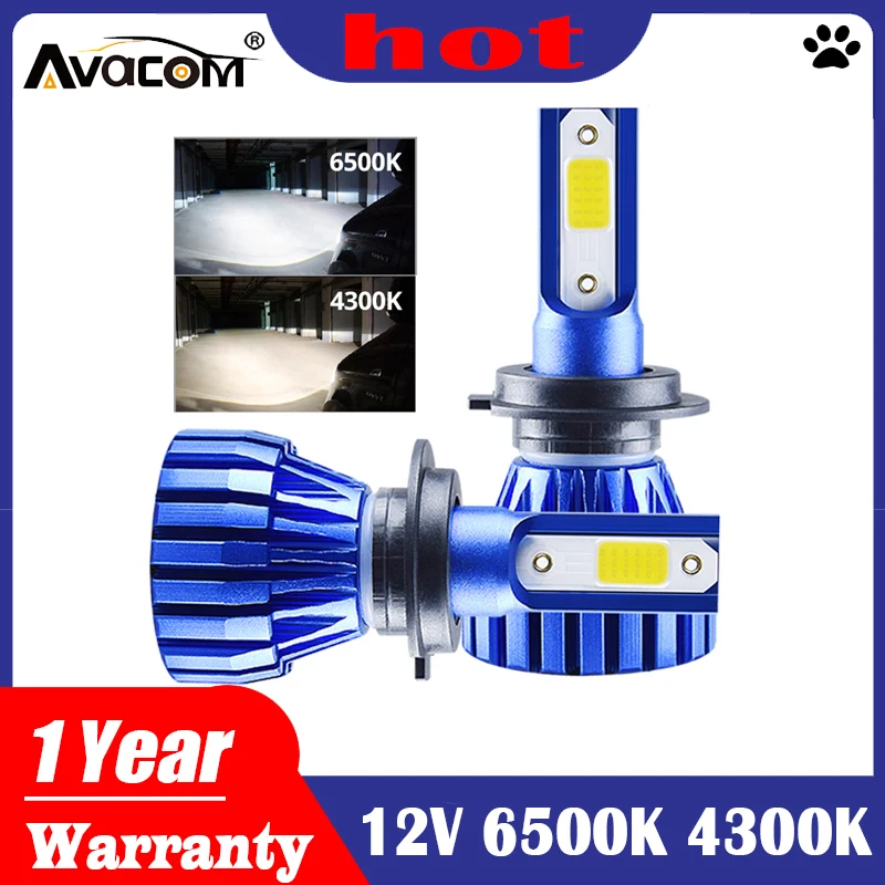 Светодиодный H11 H3 H7 мини фар автомобиля лампы 12V 6500K 4300K 8000Lm COB H8 9005/HB3 9006/HB4 9012/Hir2 Авто Ламповые ленты для Светодиодный H4 ампулы