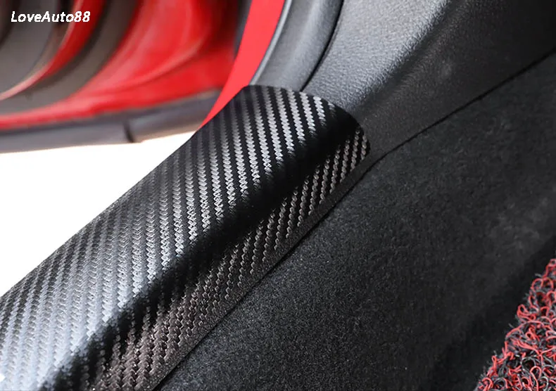 For Toyota Corolla Carbon Fiber Leather Interior Exterior Threshold Door Sill Decoration Strip Welcome Pedal
