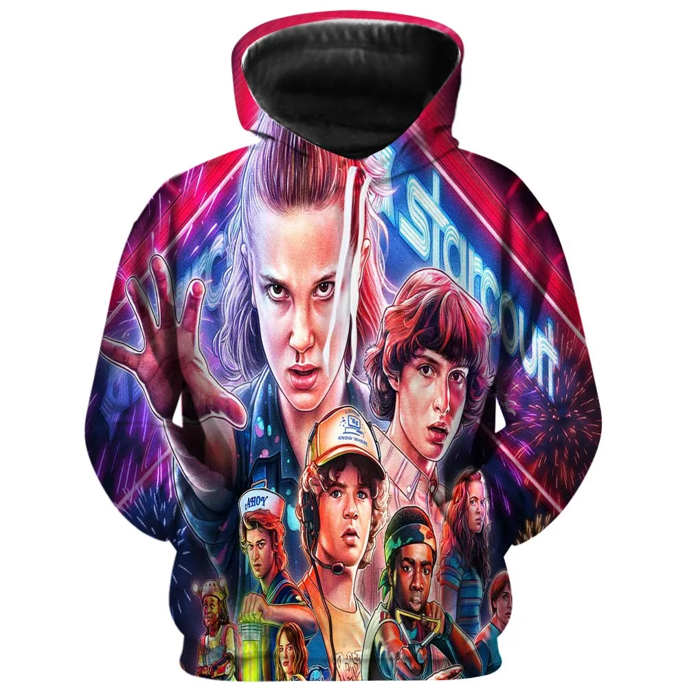 Прямая поставка 2019 Хит мужская толстовка с капюшоном странные вещи 3 сезона серия