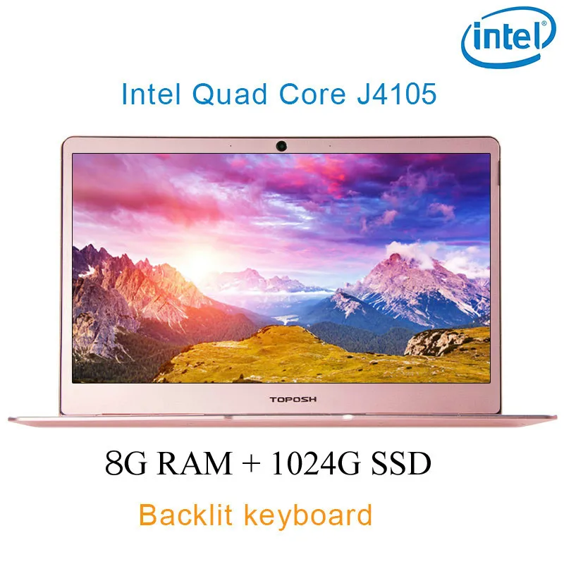 Intel J3355/J3455/J4105 14 дюймов 8G DDR4 Оперативная память 128/256/512/1024G SSD ноутбук с лазерной гравировкой клавиатура с подсветкой