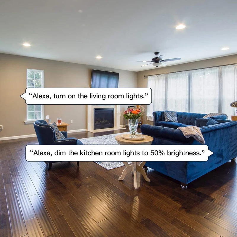 

HOT-Smart LED Bulb Chandelier 9W, Home Candle Light WiFi Control Color Changing Light, for Alexa and Google Home Compatible