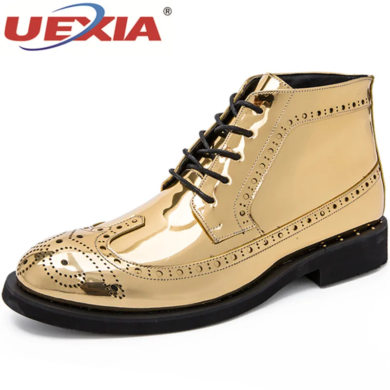 UEXIA осенние мужские классические ботинки деловая кожаная мужская обувь удобные