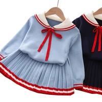 baby girl clothes toddler kids 4years soft girls clothing set two piece knitted skirt winter 2020 school girl childrens outfit