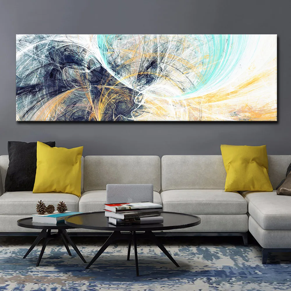 Современная Абстрактная живопись маслом на холсте Постер печать стене Красочные