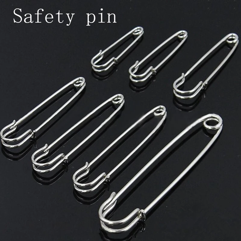 

10-25PCS 30/38/50/60/65/70/75mm Safety Pins DIY Sewing Tools Needles Large Safety Pin Brooch Apparel Accessories