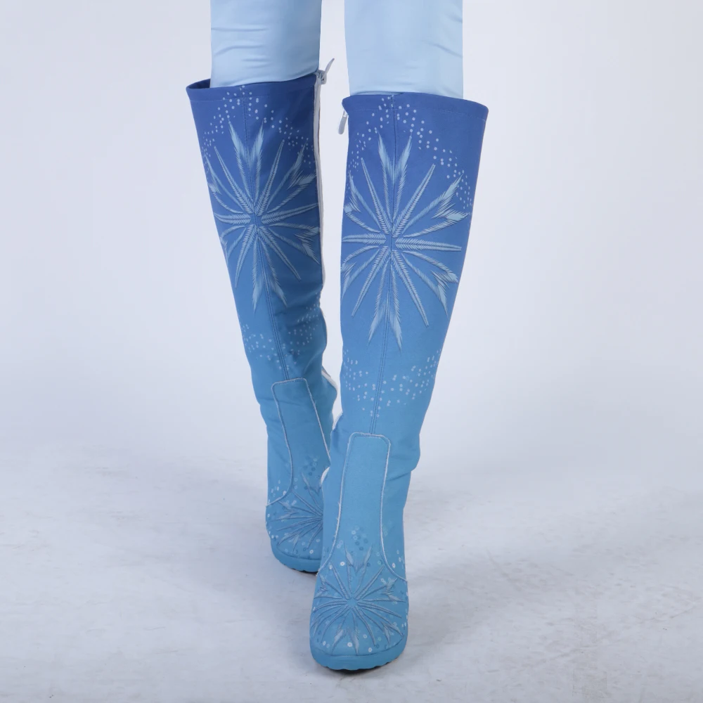 Новинка карнавальный костюм Froz 2en Снежная взрослая Эльза сапоги для Хэллоуина до