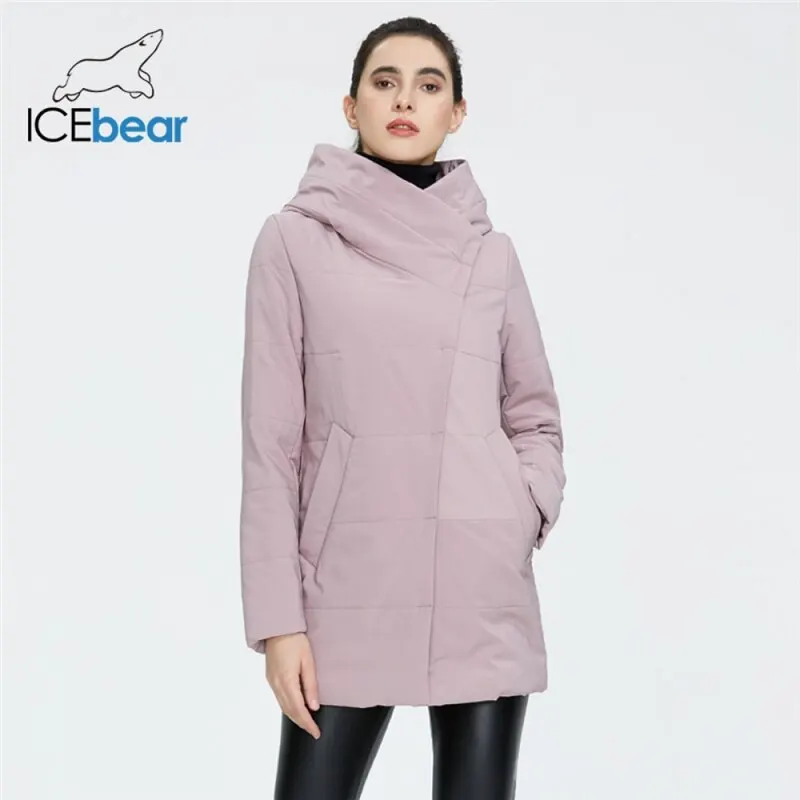 ICEbear 2021 осеннее Новое Женское пальто ветрозащитная теплая короткая куртка на