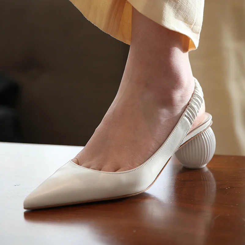 Meotina/женские туфли-лодочки на высоком каблуке обувь из натуральной кожи