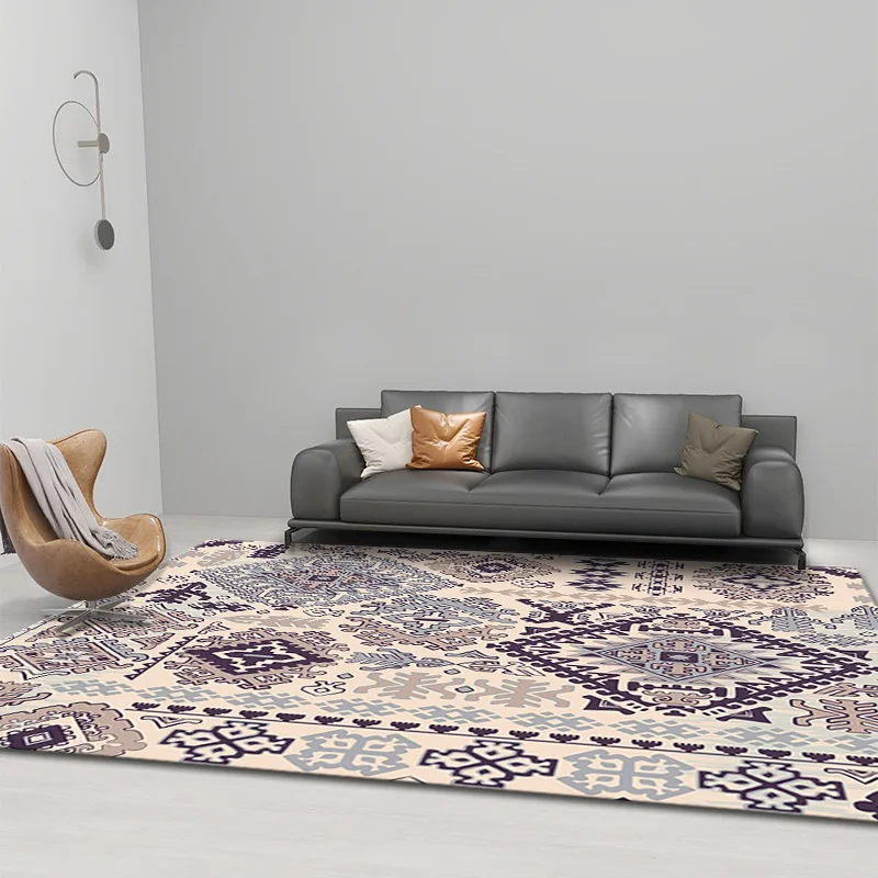 

Modern Bohemia Morocco Area Rugs Carpets for Living Room Bedroom Study Geometric Printed Rug Anti-slip Washable 120x160cm Tapis